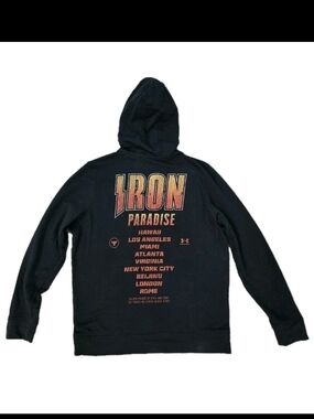 Under Armour Project Rock  Iron Paradise Terry Full Zip Hoodie - Black - Men’s L